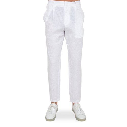 Мужские повседневные брюки EMPORIO ARMANI TROUSERS BIANCO