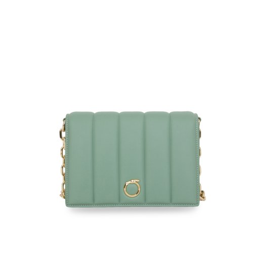 Жіноча кросбоді TRUSSARDI DUNE CROSSBODY SM QUILTED SMOOTH FAUX LEATHER VERDE