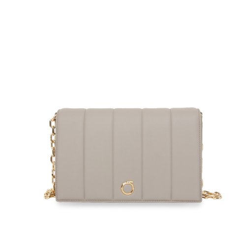 Жіноча кросбоді TRUSSARDI DUNE CROSSBODY MD QUILTED SMOOTH FAUX LEATHER GRIGIO