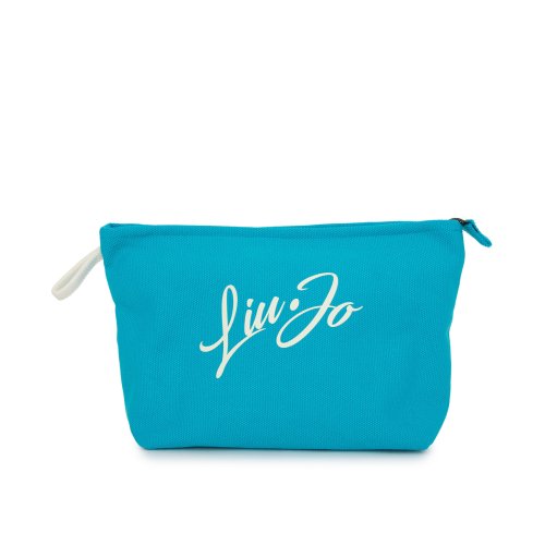 Женский клатч LIU JO BEAUTY M CANVAS LOGO CELESTE