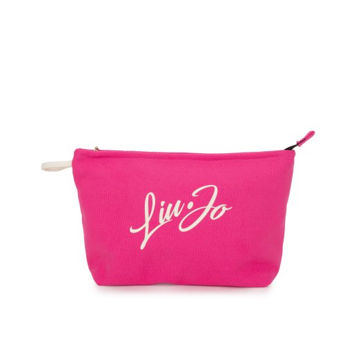 Жіночий клатч LIU JO BEAUTY M CANVAS LOGO FUXIA