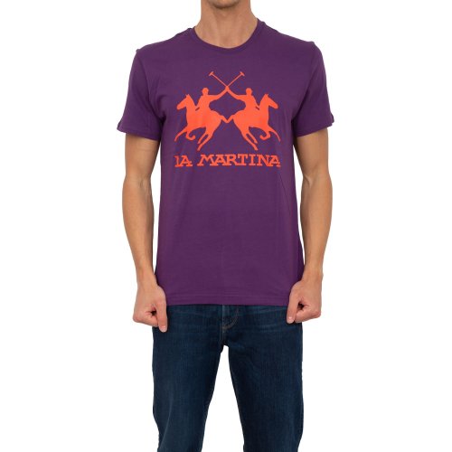 Чоловіча футболка LA MARTINA MAN T-SHIRT S/S JERSEY JERSEY VIOLA