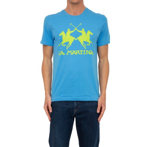 Мужская футболка LA MARTINA MAN T-SHIRT S/S JERSEY JERSEY AZZURRO