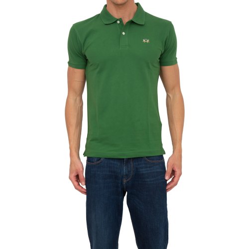 Мужское поло LA MARTINA MAN POLO S/S PIQUET PIQUET STR VERDE