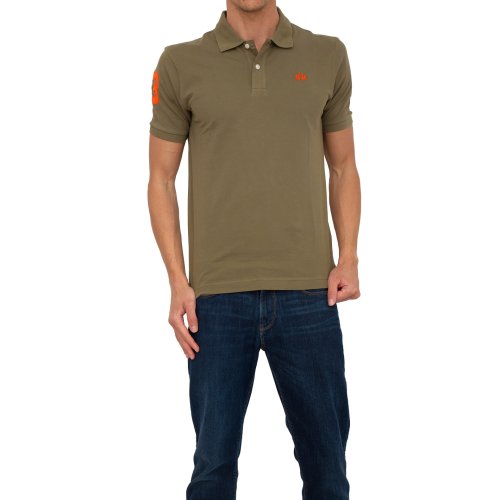 Чоловіче поло LA MARTINA MAN POLO S/S PIQUET STRETCH VERDE