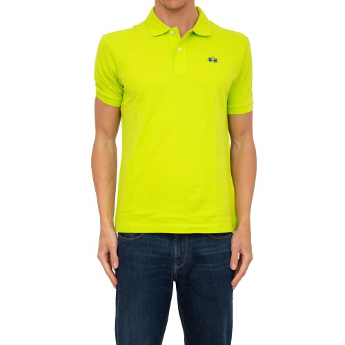 Мужское поло LA MARTINA MAN POLO S/S SLEEVE 30/1 COTTO VERDE
