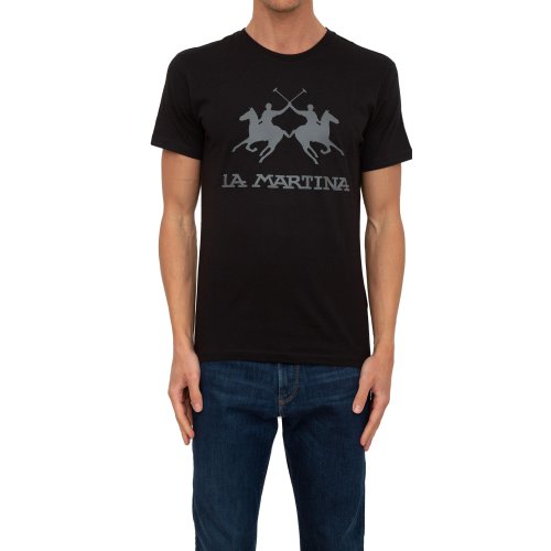 Мужская футболка LA MARTINA MAN T-SHIRT S/S JERSEY NERO