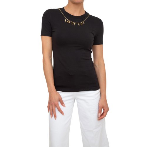 Жіноча футболка VERSACE JEANS COUTURE MAGLIETTA T-SHIRT SERIGRAFICHE NERO