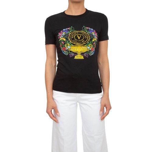 Жіноча футболка VERSACE JEANS COUTURE MAGLIETTA T-SHIRT SERIGRAFICHE NERO