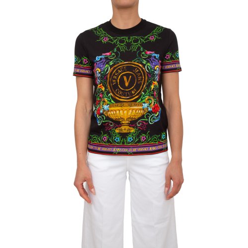 Жіноча футболка VERSACE JEANS COUTURE MAGLIETTA T-SHIRT (GENERICO) NERO