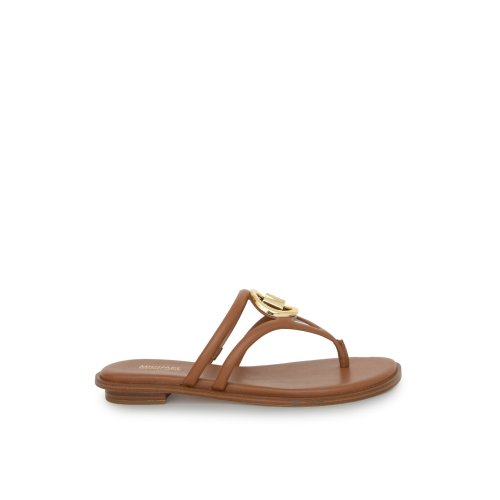 Жіночі шльопанці MICHAEL MICHAEL KORS  SHOE LEATHER RUBBER CUOIO