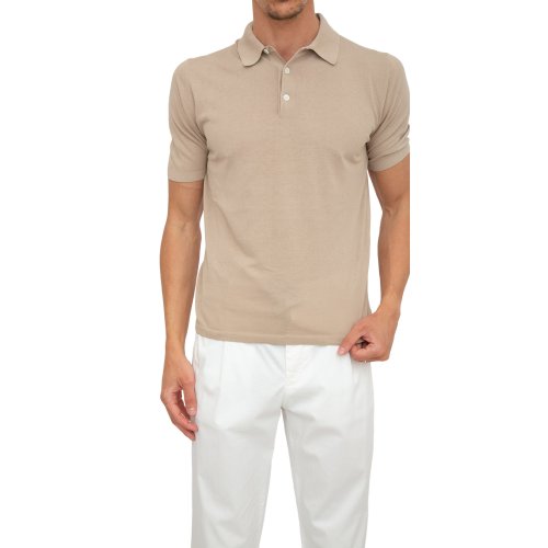 Мужское поло ELEVENTY SHORT SLEEVES POLO BEIGE