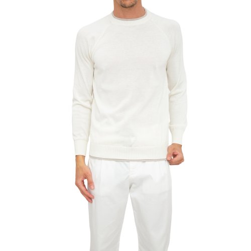 Чоловічий светр ELEVENTY ROUND NECK SWEATER AVORIO