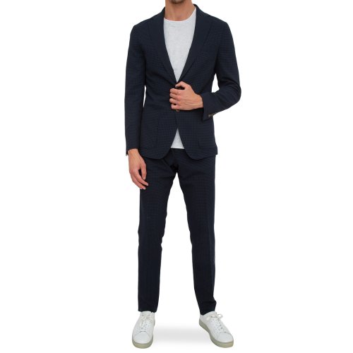 Мужской классический костюм ELEVENTY SINGLE BREASTED SUIT JOGGER PANTS BLU