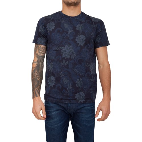 Мужская футболка ETRO T-SHIRT M/C REGULAR BLU