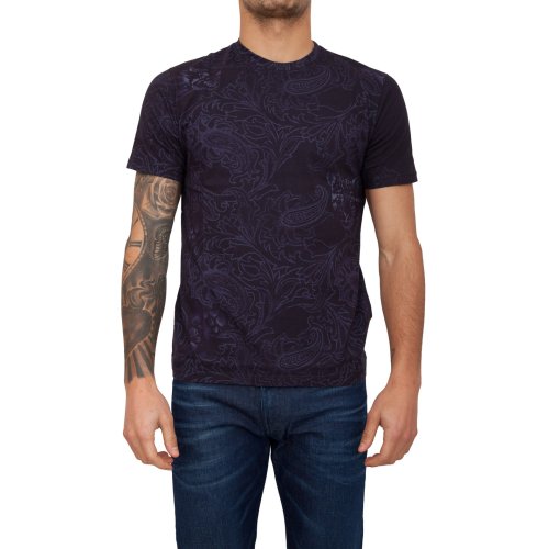 Мужская футболка ETRO T-SHIRT M/C REGULAR BLU