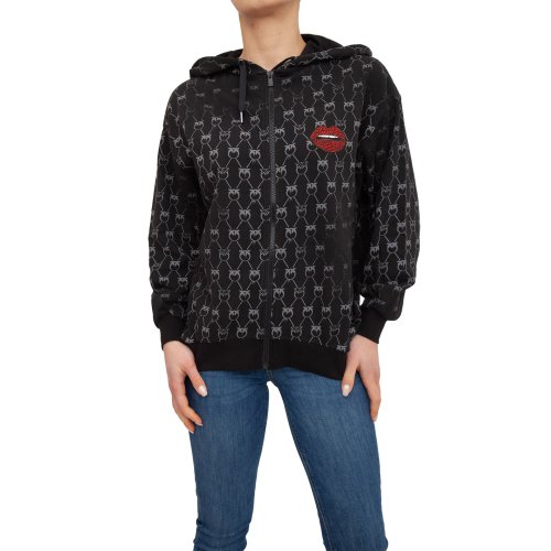 Жіноча толстовка PINKO Maglia tagliata NERO