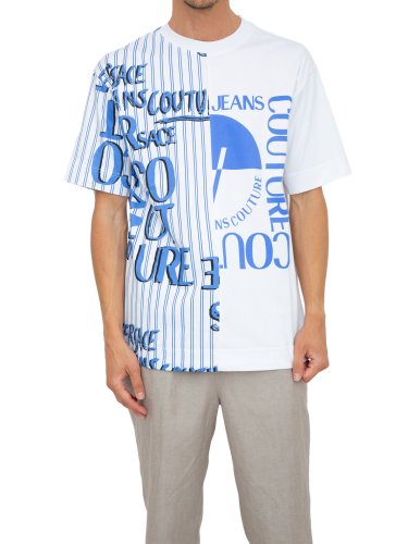 Мужская футболка VERSACE JEANS COUTURE  MAGLIETTA T-SHIRT SERIGRAFICHE BIANCO