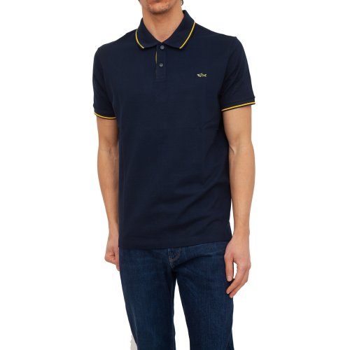Мужское поло PAUL&SHARK POLO IN COTONE BLU