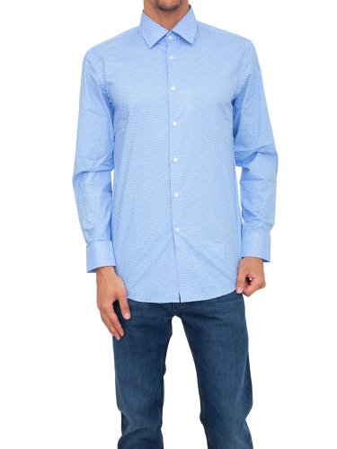 Чоловіча сорочка з довгим рукавом BOSS Shirts AZZURRO