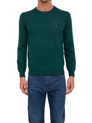 Чоловічий светр AERONAUTICA MILITARE MAGLIA GIROCOLLO VERDE