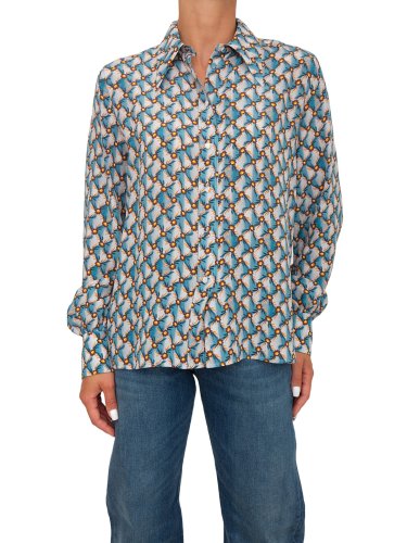 Жіноча сорочка з довгим рукавом ETRO CAMICIA BLU
