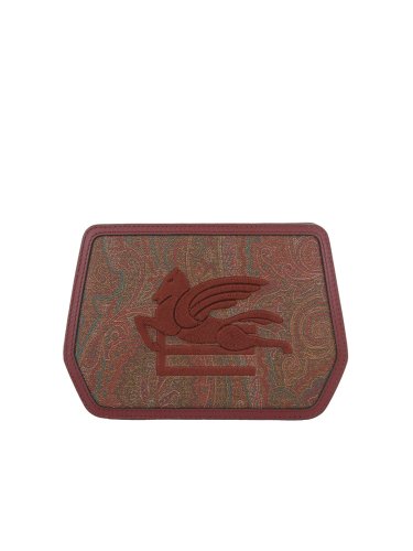 Жіноча кросбоді ETRO  SOTTOBRACCIO RICAMO LOGO 22,5X15,5X8 BORDEAUX
