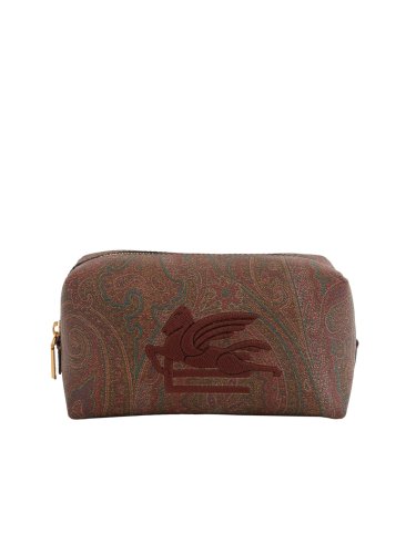 Женская косметичка ETRO NECESSAIRE ETRO TEX PAISLEY RICAMO LOGO 19,5X10X8 ROSSO
