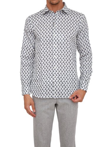 Мужская рубашка с длинным рукавом ETRO CAMICIA ROMA BIANCO