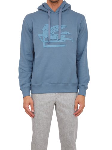 Мужская толстовка ETRO FELPA C/APPUCCIO BLU