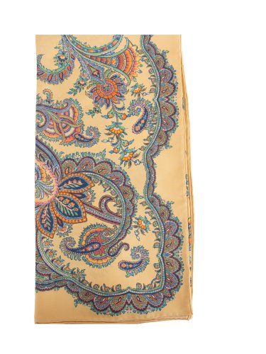 Женский платок  ETRO FOULARD JODHPUR 90X90 CM BEIGE