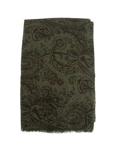 Чоловічий шарф ETRO SCIARPA SHAAL-NUR 68X200 CM VERDE