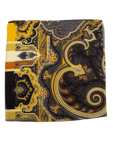 Женский платок ETRO SCIALLE BOMBAY 135X135 CM GIALLO