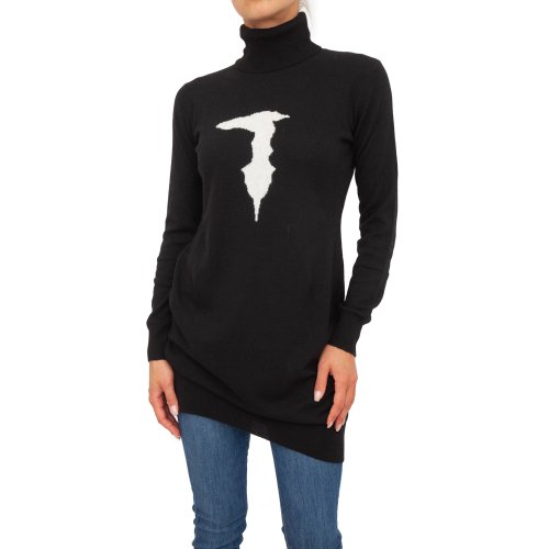 Жіноче плаття TRUSSARDI DRESS WITH LOGO NERO