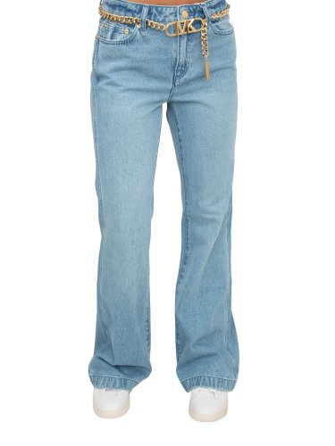 Жіночі джинси MICHAEL MICHAEL KORS FLARE CHAIN BELT DNM JEAN BLU DENIM