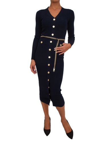 Жіноче плаття MICHAEL MICHAEL KORS ECO VNK SNAPS MIDI DRS BLU