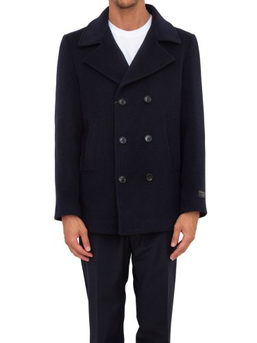 Мужское пальто LIU JO PEACOAT DOPPIOPETTO BRUSHPEACOAT BLU