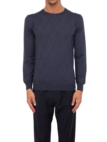 Чоловічий светр LIU JO MAGLIA GIRO ROMBO GIROARGYLE BLU