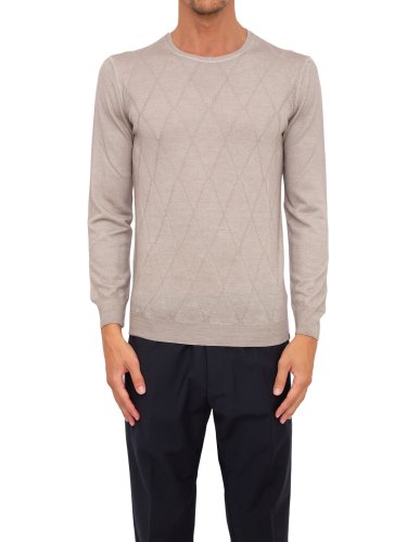 Чоловічий светр LIU JO MAGLIA GIRO ROMBO GIROARGYLE BEIGE