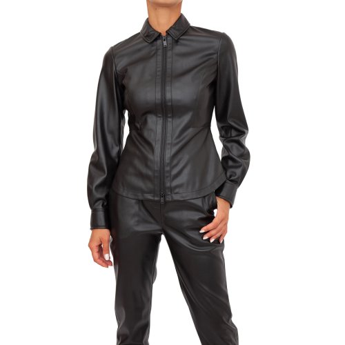 Жіноча сорочка з довгим рукавом TRUSSARDI SHIRT NERO
