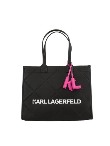 Женская сумка с ручками  K.LAGERFELD k/skuare embossed lg tote NERO