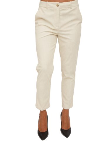 Женские повседневные брюки LIU JO PANT. VELLUTO A COSTE PANNA