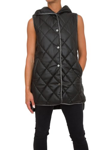Жіночий жилет LIU JO GILET IMBOTT. OVATT CORTO NERO