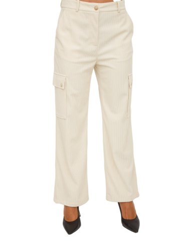 Женские повседневные брюки LIU JO PANT. VELLUTO A COSTE PANNA