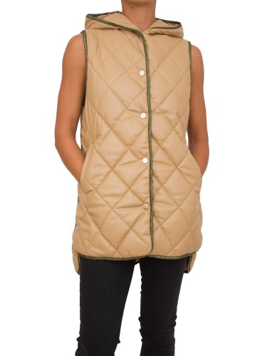 Жіночий жилет LIU JO GILET IMBOTT. OVATT CORTO BEIGE