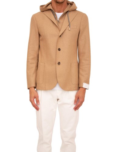 Мужской пиджак ELEVENTY SINGLE-BREASTED JACKET WITH BIB CAMMELLO