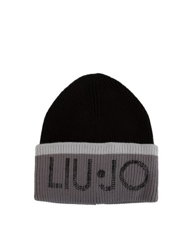 Женская шапка LIU JO CAPPELLO C/BLOCK STRASS NERO