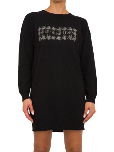 Женское платье LIU JO ECS ABITO MAGLIA LOGO NERO