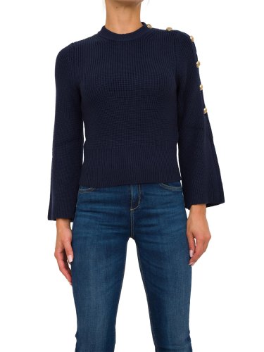 Женский свитер LIU JO MAGLIA CHIUSA M/L SPACCHI BLU