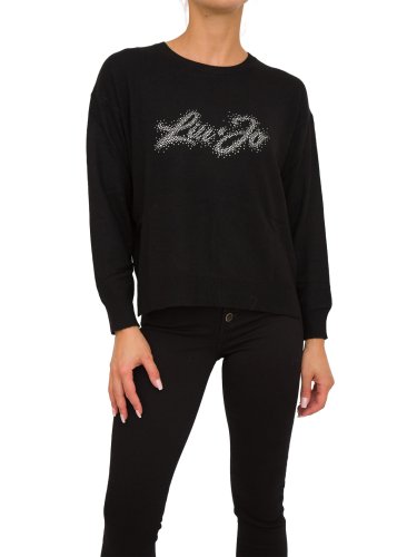 Женский свитер LIU JO ECS MAGLIA CHIUSA M/L LOGO NERO